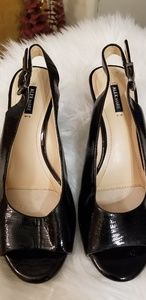 Alex Marie Patent Leather Sling Back with Peep Toe